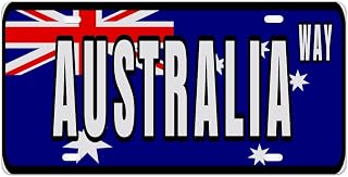 Flag of Australia Front License Plate Australia Colorful Flag Aluminum Novelty License Plate Gift for New Car Driver Truck Lover 6x12inch