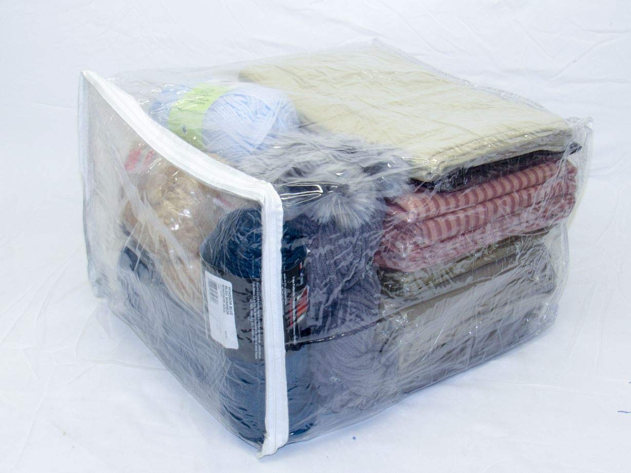 10-Pack Clear Vinyl Storage Bags – 12x15x5 Inches, Zippered