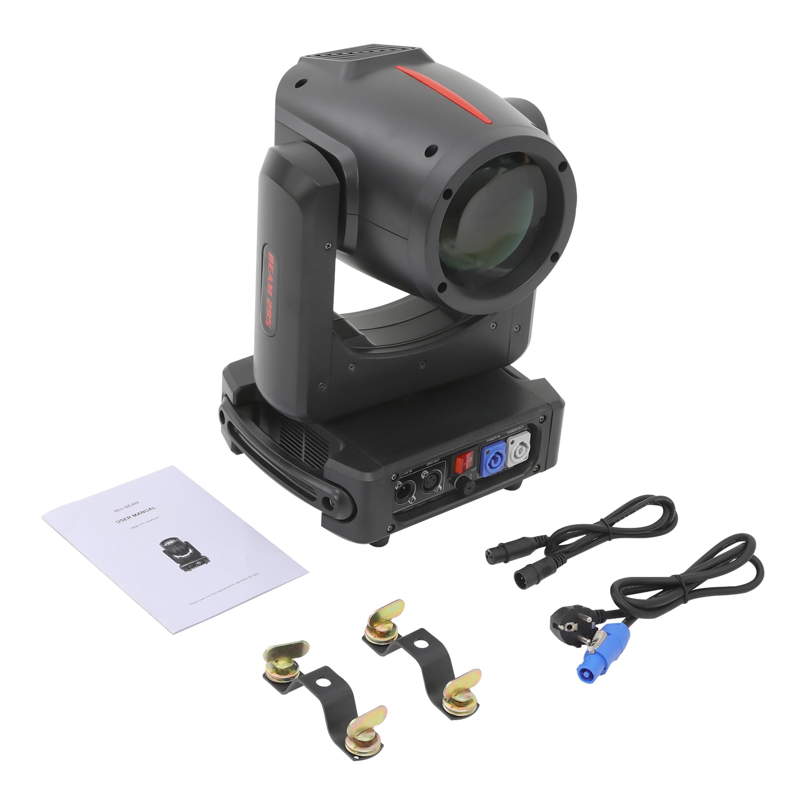 295W Moving Head Beam Light RGBW LED DMX512 - Foco de escenario con 5 efectos de luz para discoteca, fiesta, boda, baile