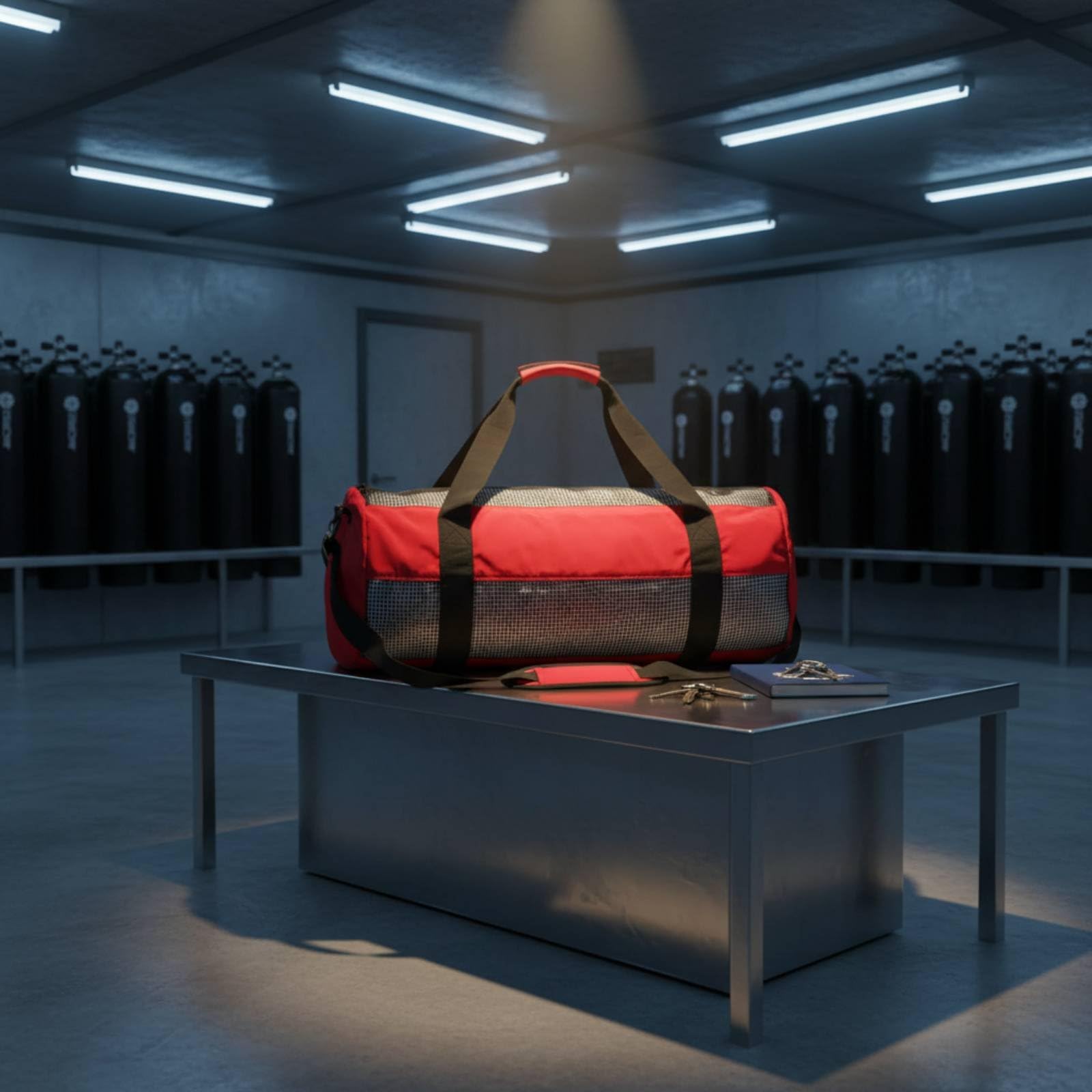Mesh Duffel Bag Borsa Subacquea Borsa Attrezzatura Sacca Sportiva con Organizzazione Capiente E Trasporto Comodo Adatta per Immersioni Nuoto Barca Spiaggia Piscina