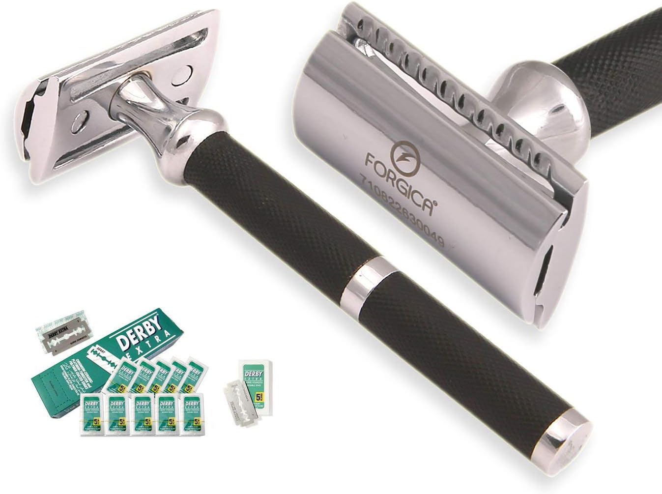 Safety Razor Double Edge Black Forgicaยฎ Professional Derby 40 Double Edge Blades