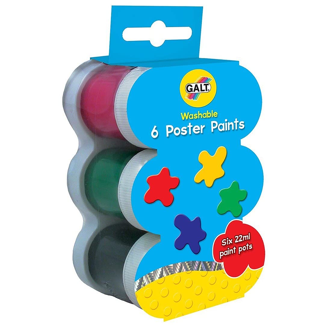 Galt 6 Childrens Washable Poster Paints