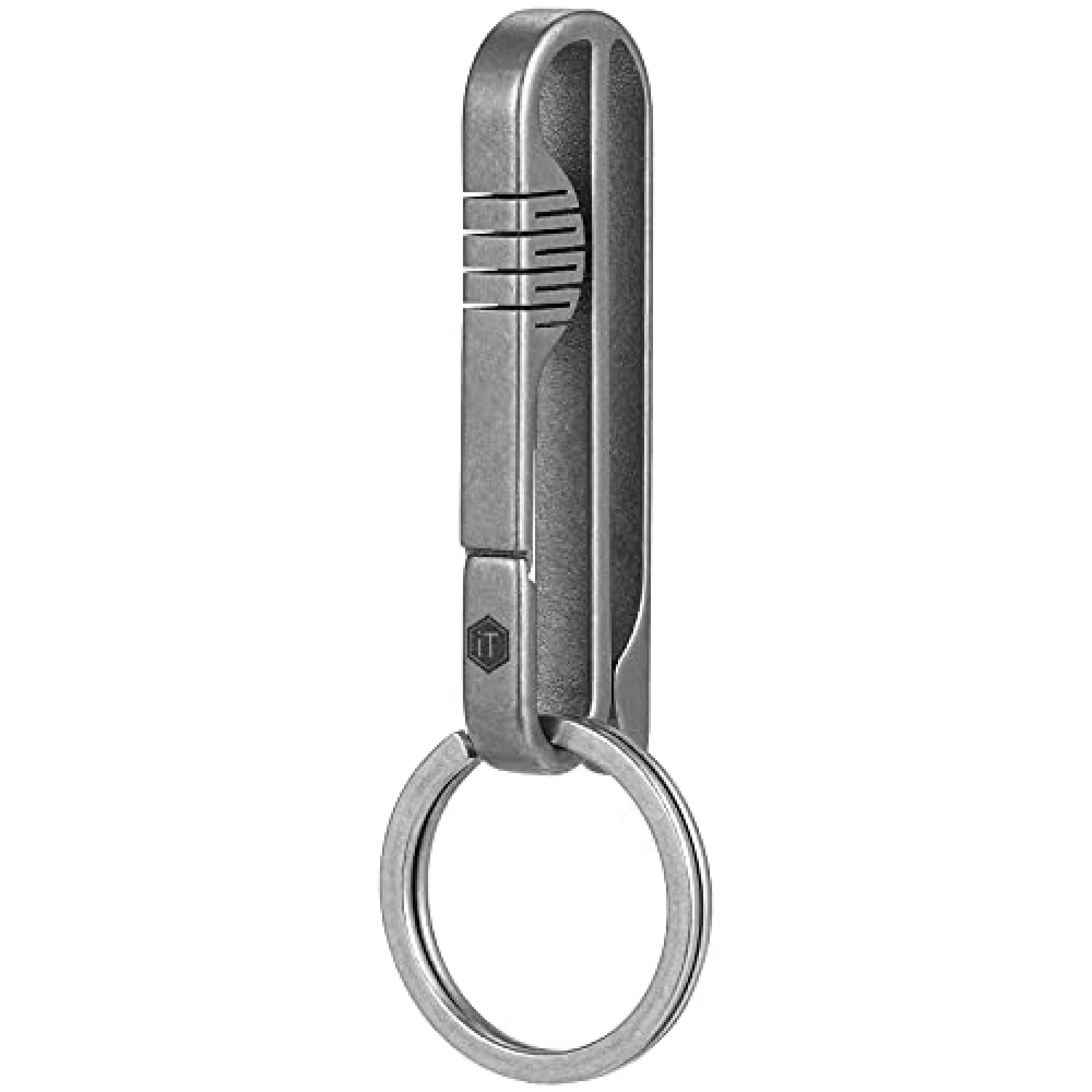 KeyUnity KM03 Titanium Keychain Clip Belt Loop Key Holder with Removable Key Ring for Duty Belt,Outdoor & Daily Carry Gear