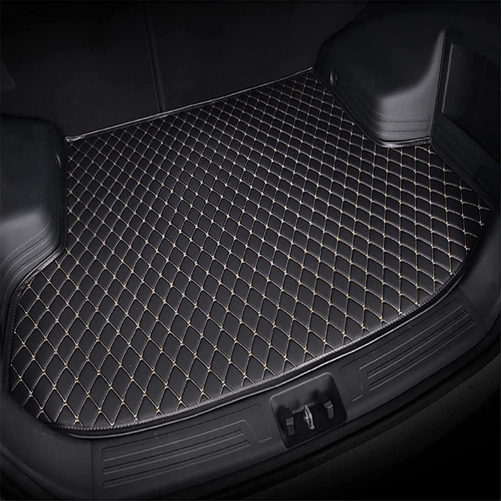 Cwylf Black-Beige Car Boot Liners Mats For Lexus Nx 300H 2014-2021, Leather Car Trunk Mat Protector Pad Waterproof Anti-Scratch Anti-Slip Car Accessories,