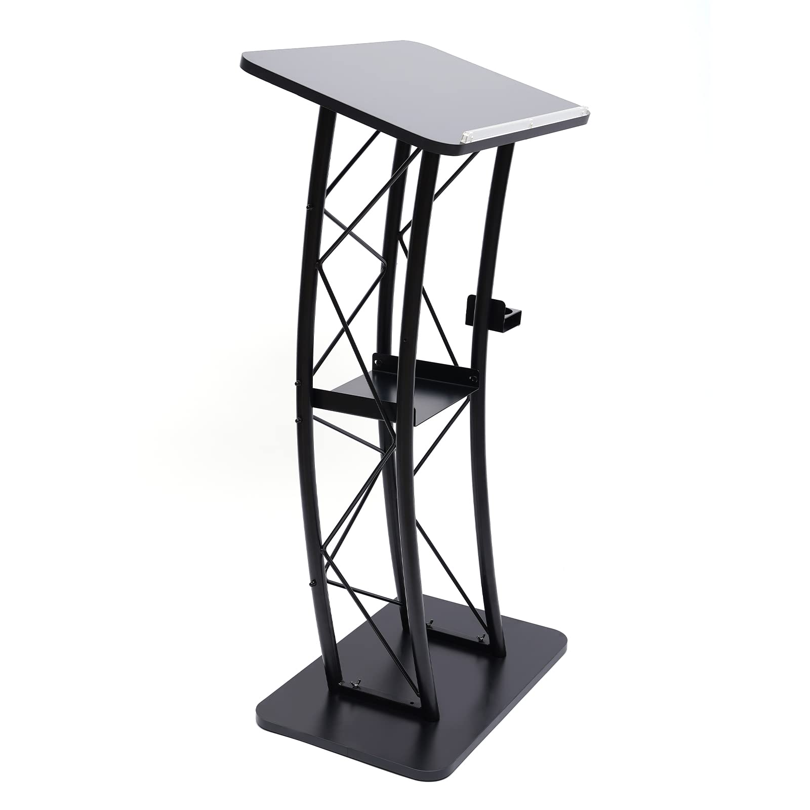 Buy Curved Podium, Truss Lectern Pulpits Stand Wrought Iron Paint Metal
