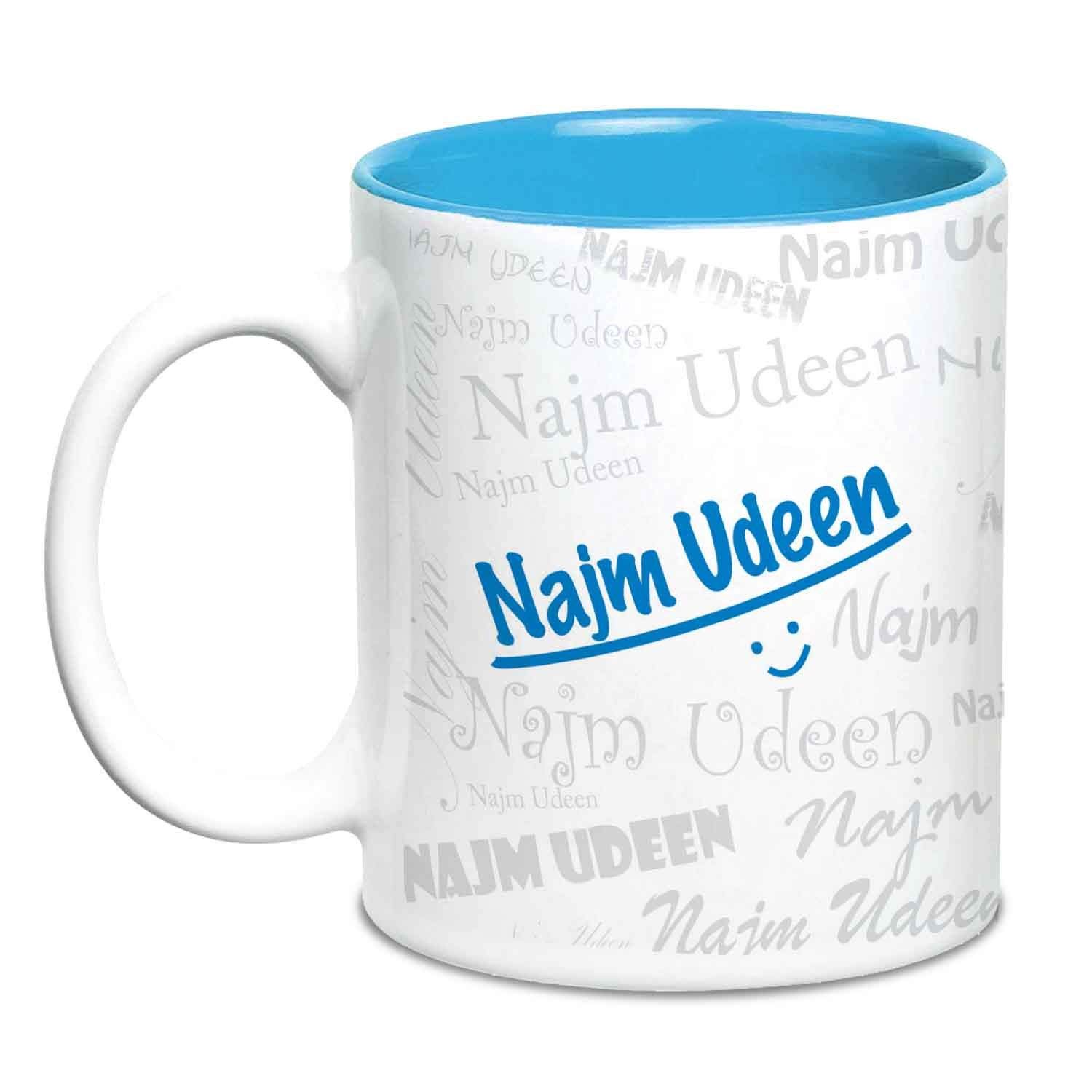 Hot Muggs Me Graffiti Mug - Najm Udeen Personalised Name Ceramic, 315ml, 1 Unit