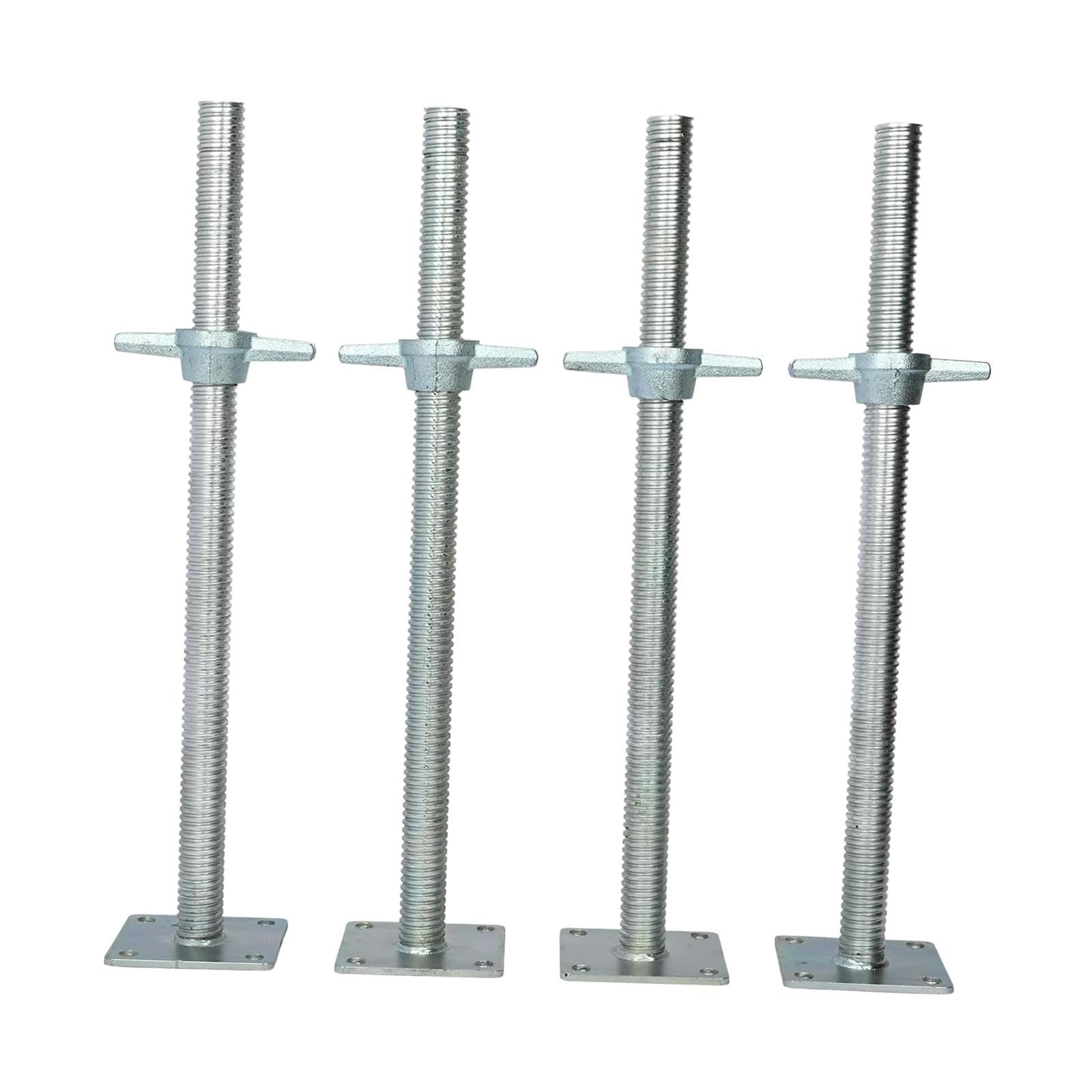 Vérins de nivellement d'échafaudage réglables 30 cm pied de vis