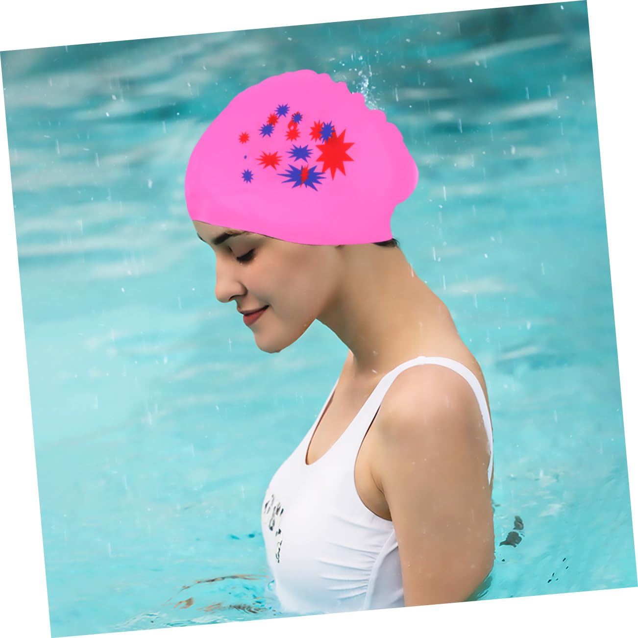 Iplusmile Neopren Schwimmhaube Mit Ohrenschutz - UV Schutz Badekappe Für Tauchen & Schwimmen