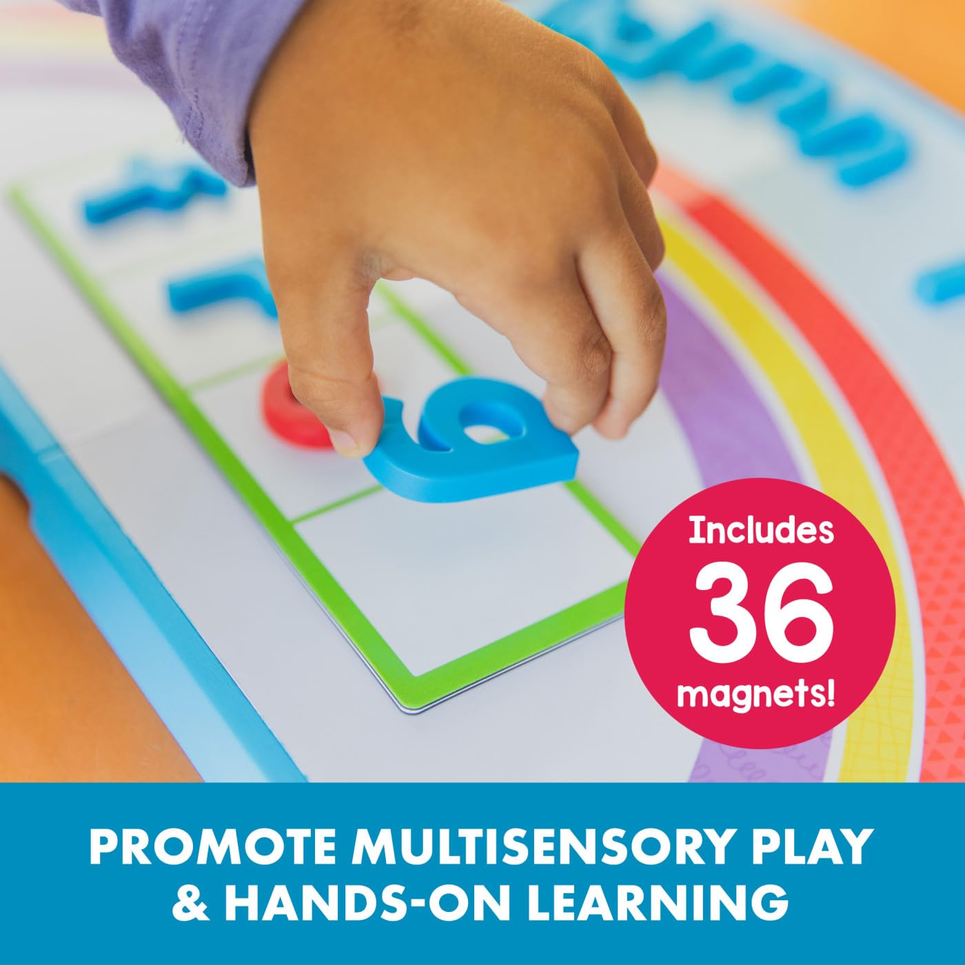Learning Resources Alfombra ABC Magnética – Juego Multisensorial De 210 Piezas Para Reconocimiento De Letras Y Lectura Temprana