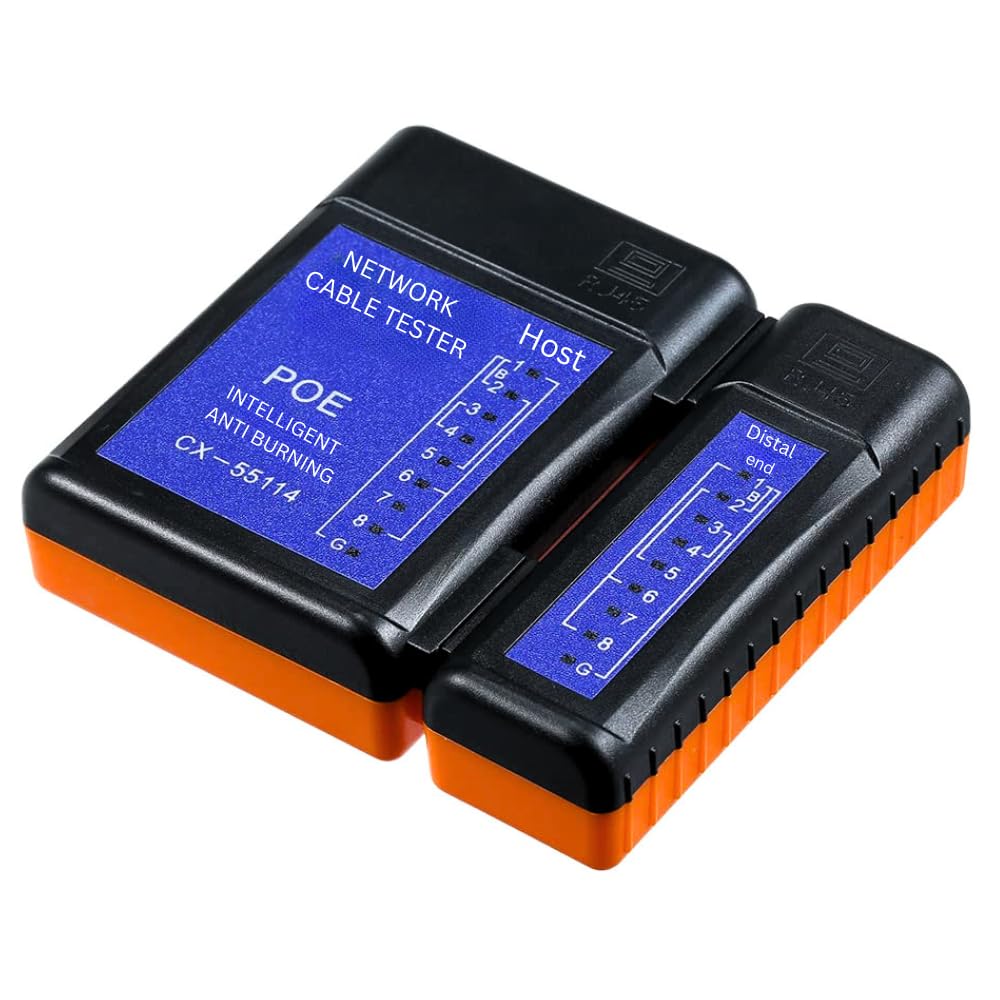XIKKART POE RJ45 Network Cable Tester with Detachable Remote | Multifunctional Ethernet LAN Wire Tester | 8P8C Cable Checker for Cat5 Cat5e Cat6 Cat6a | POE Detection Anti-Burn Protection Tool (X038)-image-33