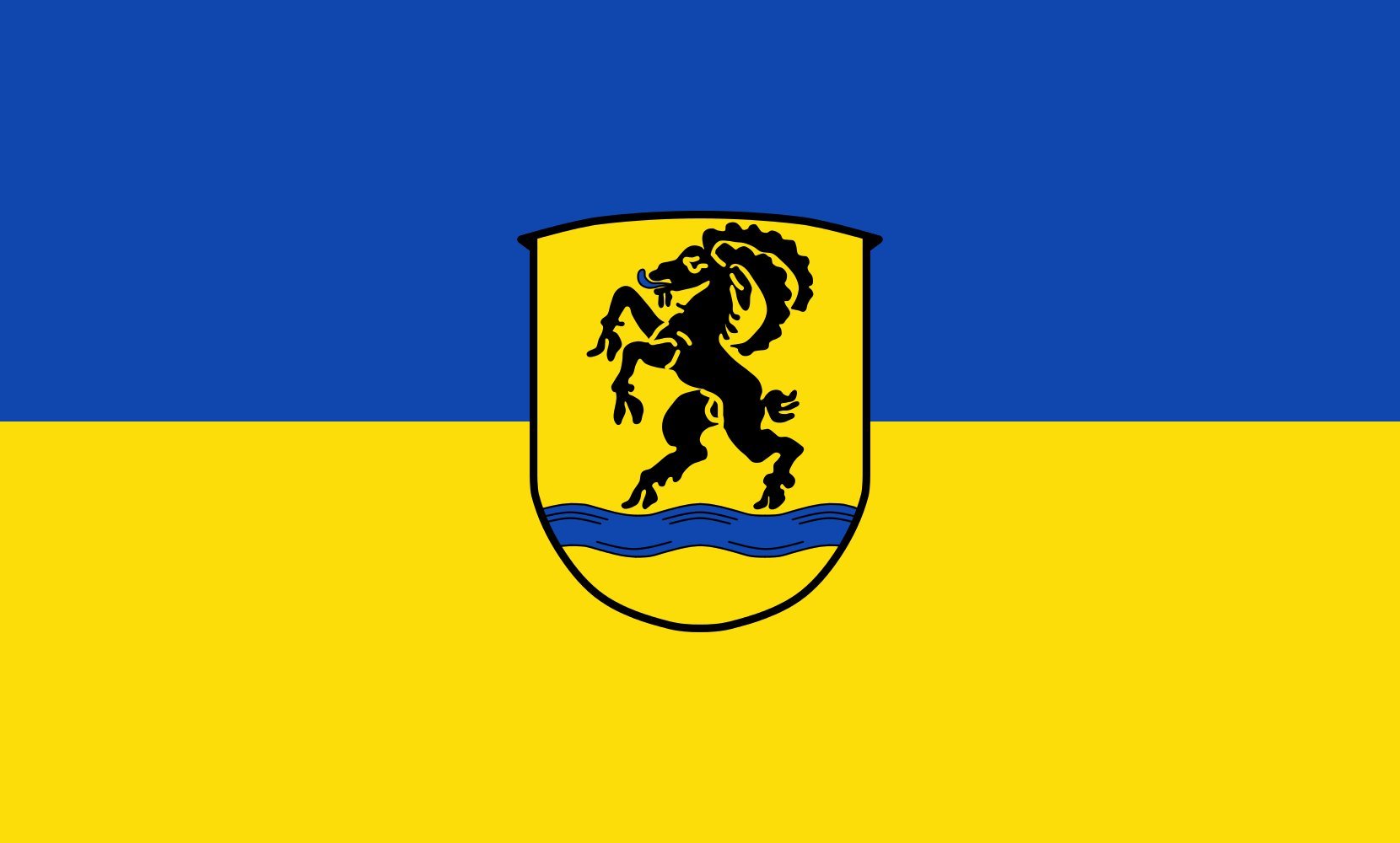 Drapeau Hebertshausen horizontal 1.35m² pour décoration de jardin