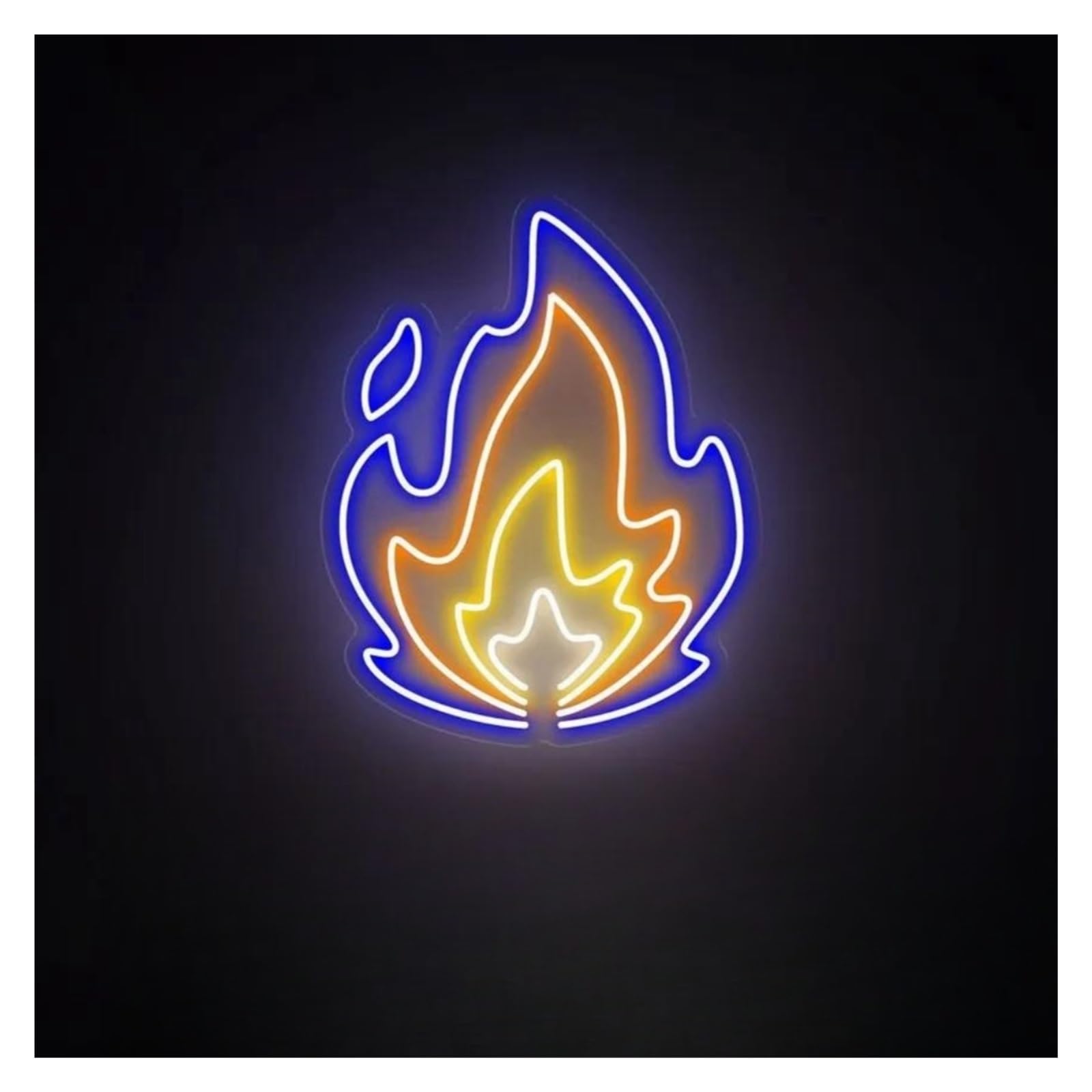 LEMST Signs Lamp Fire Neon Signs USB Powered, Adjustable Brightness Neon Lights Flame Suitable for Bistro Party Decor Flame Neon Light(B,26cmx35cm)