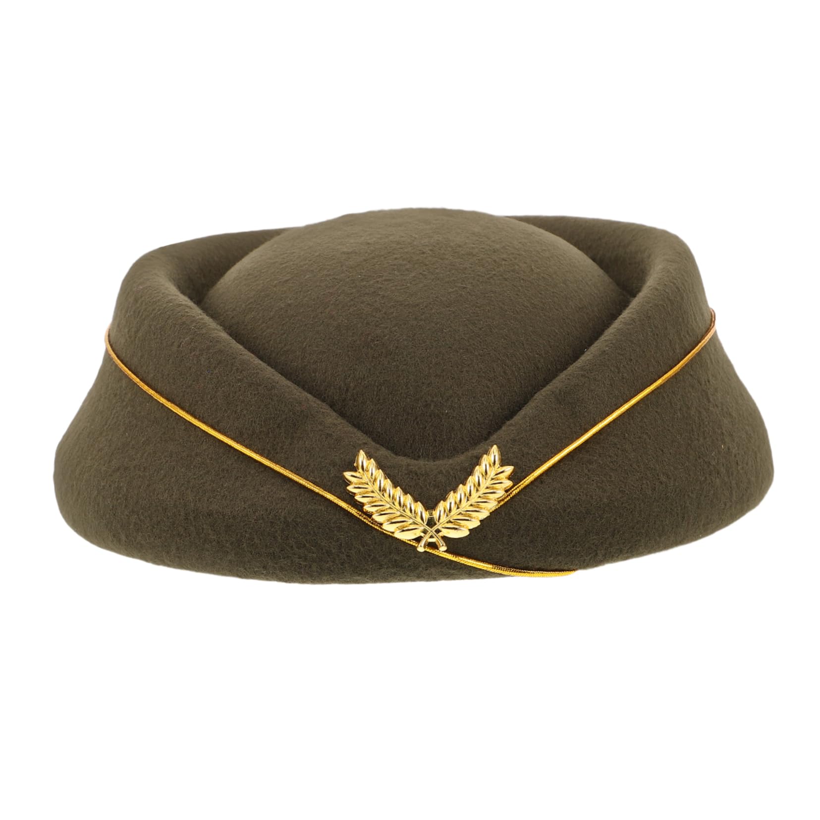 Ipetboom Fashionable Flight Attendant Beret Hat Cosplay Beret Cap Soft Acrylic for Women Stylish Stewardess Hat