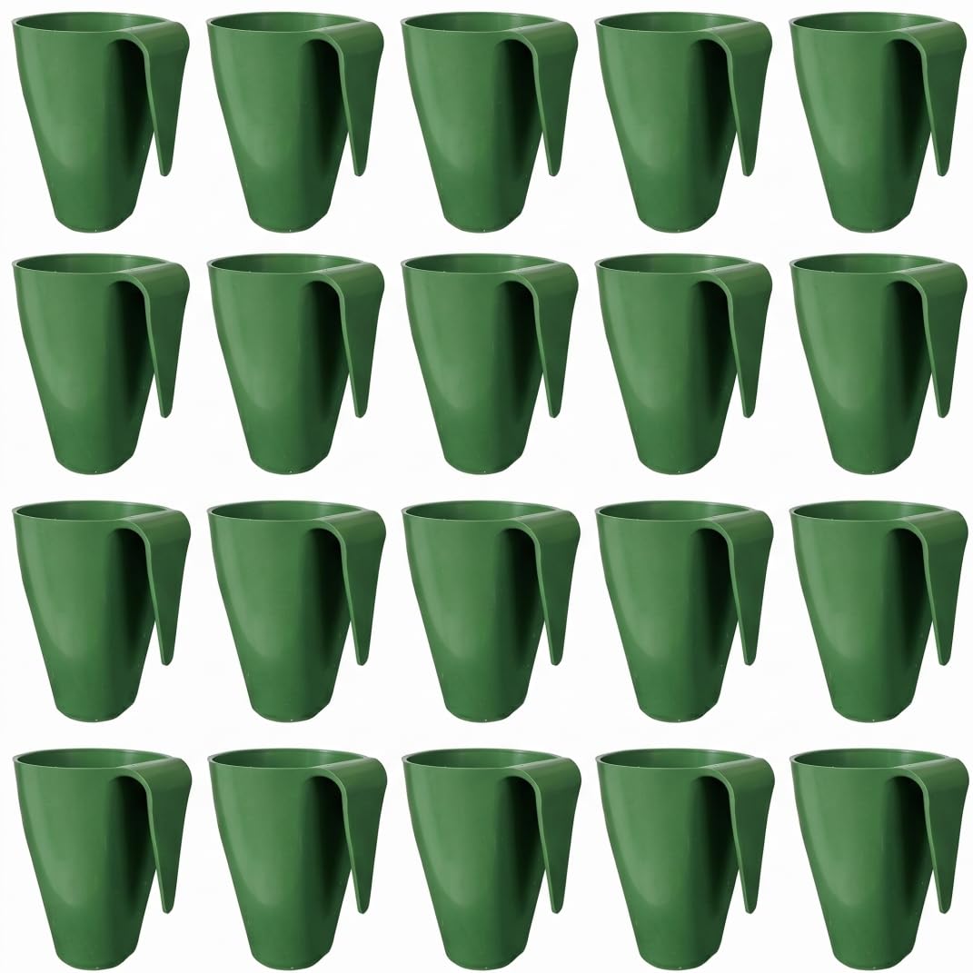 Sjfbebsy 20 Pack Strawberry Propagation Cups, Plastic Hanging Strawberry Planter for Seedling Rooting & Transplanting, Small Size | Propagation Cups