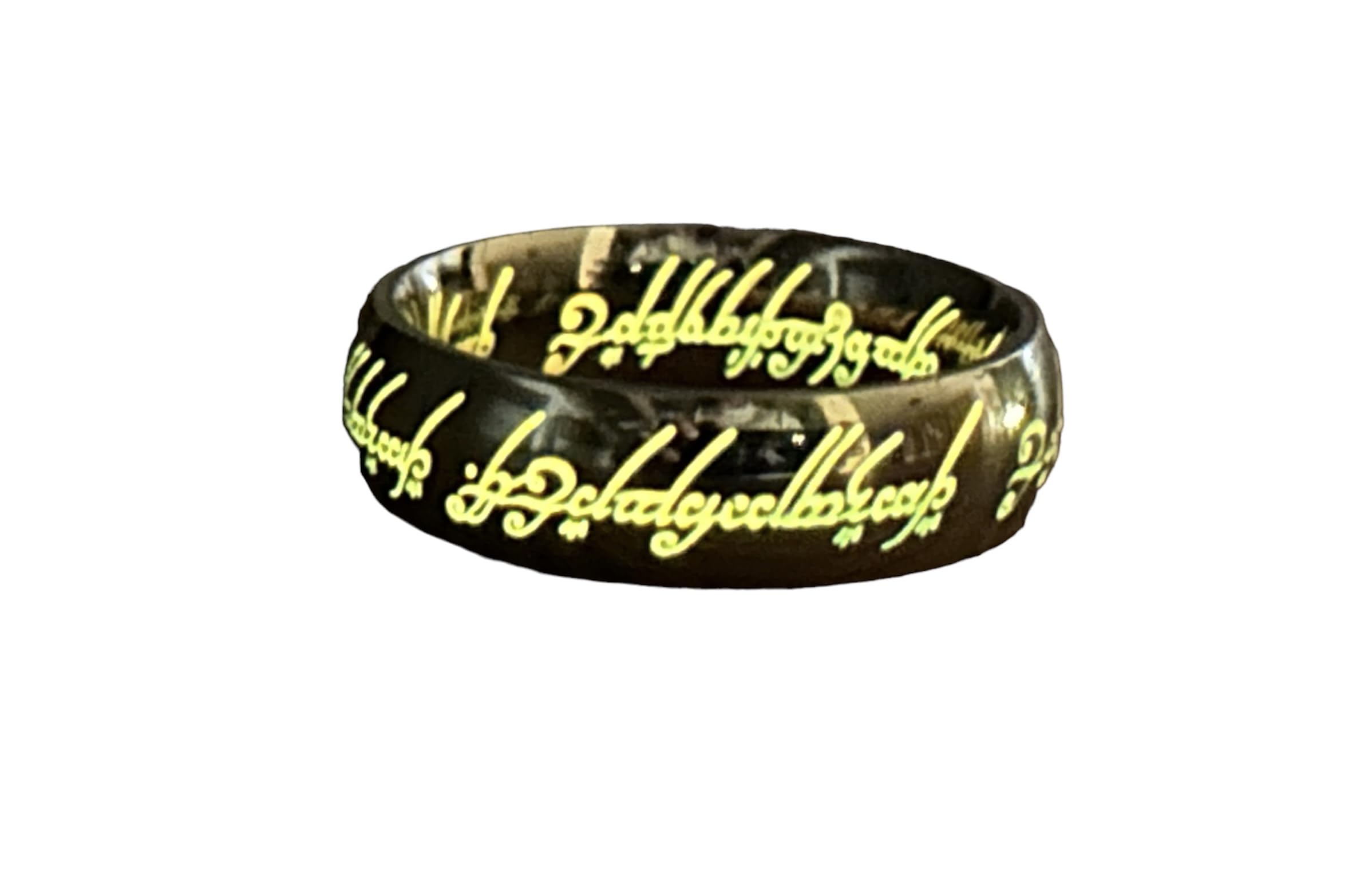 Genérico EL SEÑOR DE LOS ANILOS: ANILLO DE ACERO ÉLFICO FOSPHORESCENTE GLOW/NOCHE
