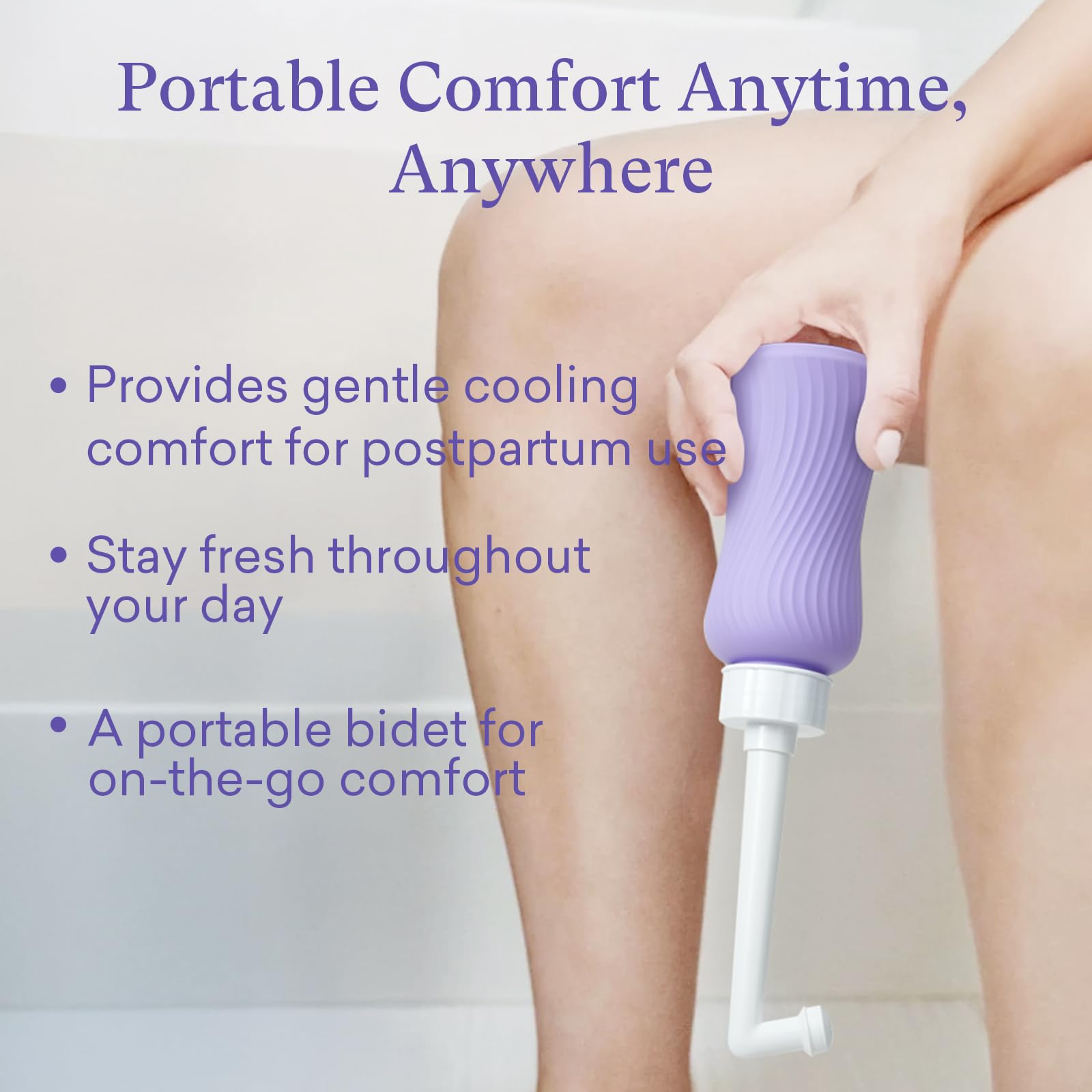 PurComfy Upside Down Peri Bottle for Postpartum Care Essentials, Portable Bidet Travel for Postpartum Perineal Cleansing and Recovery, Peri Bottle for Women, Men, and New Moms, 11 oz