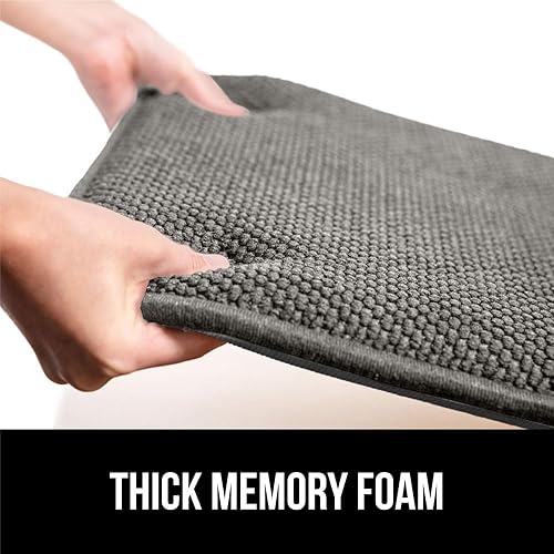 Miniatura 3 de Gorilla Grip - Cojines de espuma viscoelástica para silla, de microfibra, se mantienen en su lugar, juego de 8, 16 x 16 pulgadas, color gris