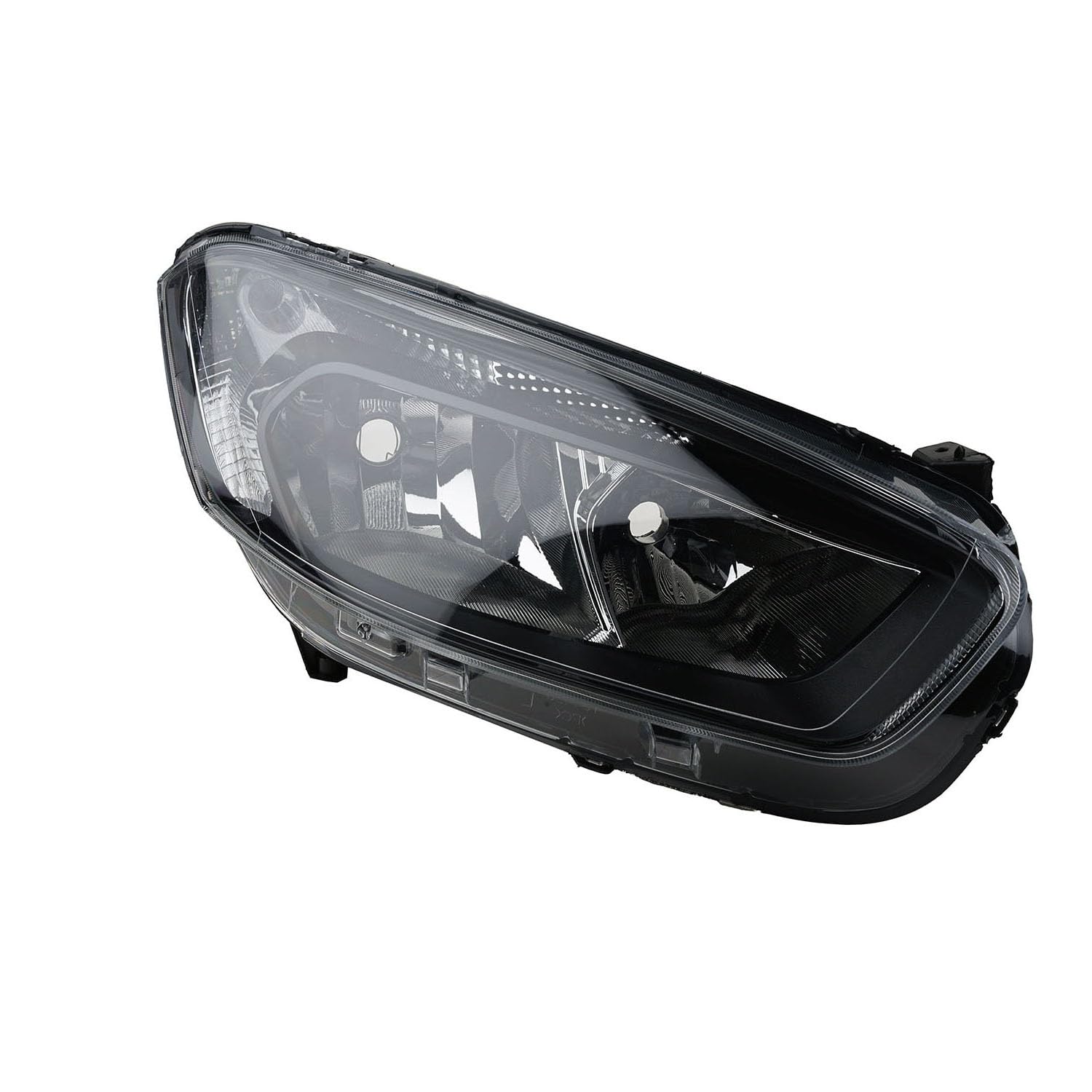 Johns Faros delanteros H7/H15 para Ford Transit Courier Tourneo, faros delanteros, negro, tráfico por carretera, halógenos, 2014-2018, homologado tipo E, lado derecho del copiloto, con regulación de