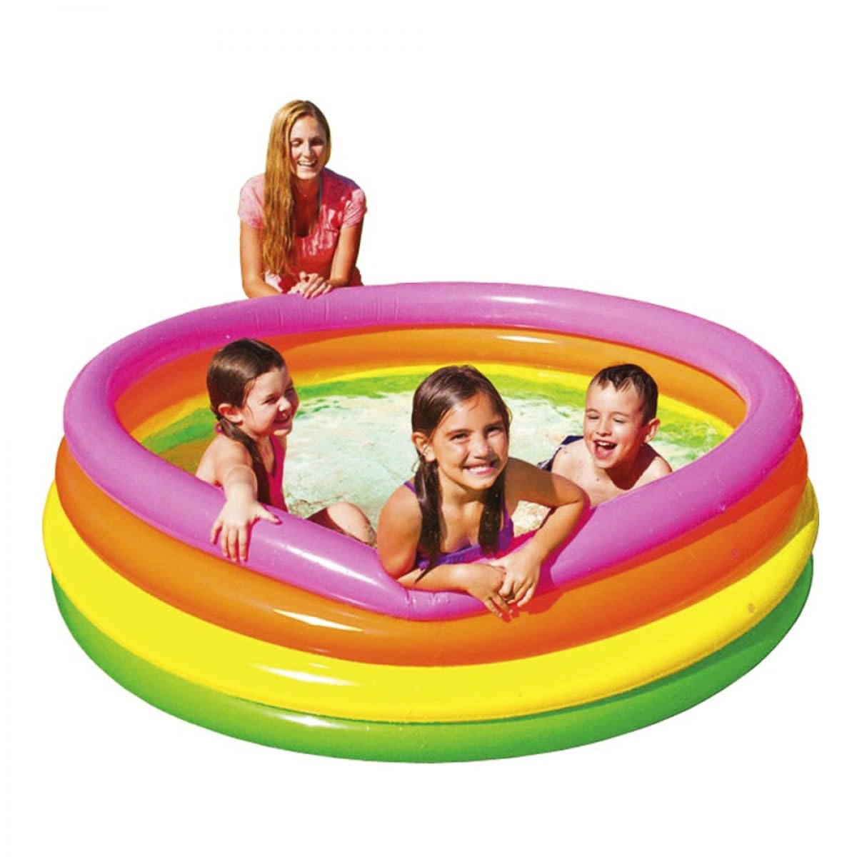 VWretails Inflatable Pools Multicolor for Bath and Swimming (5.5 FT + Pump) 2