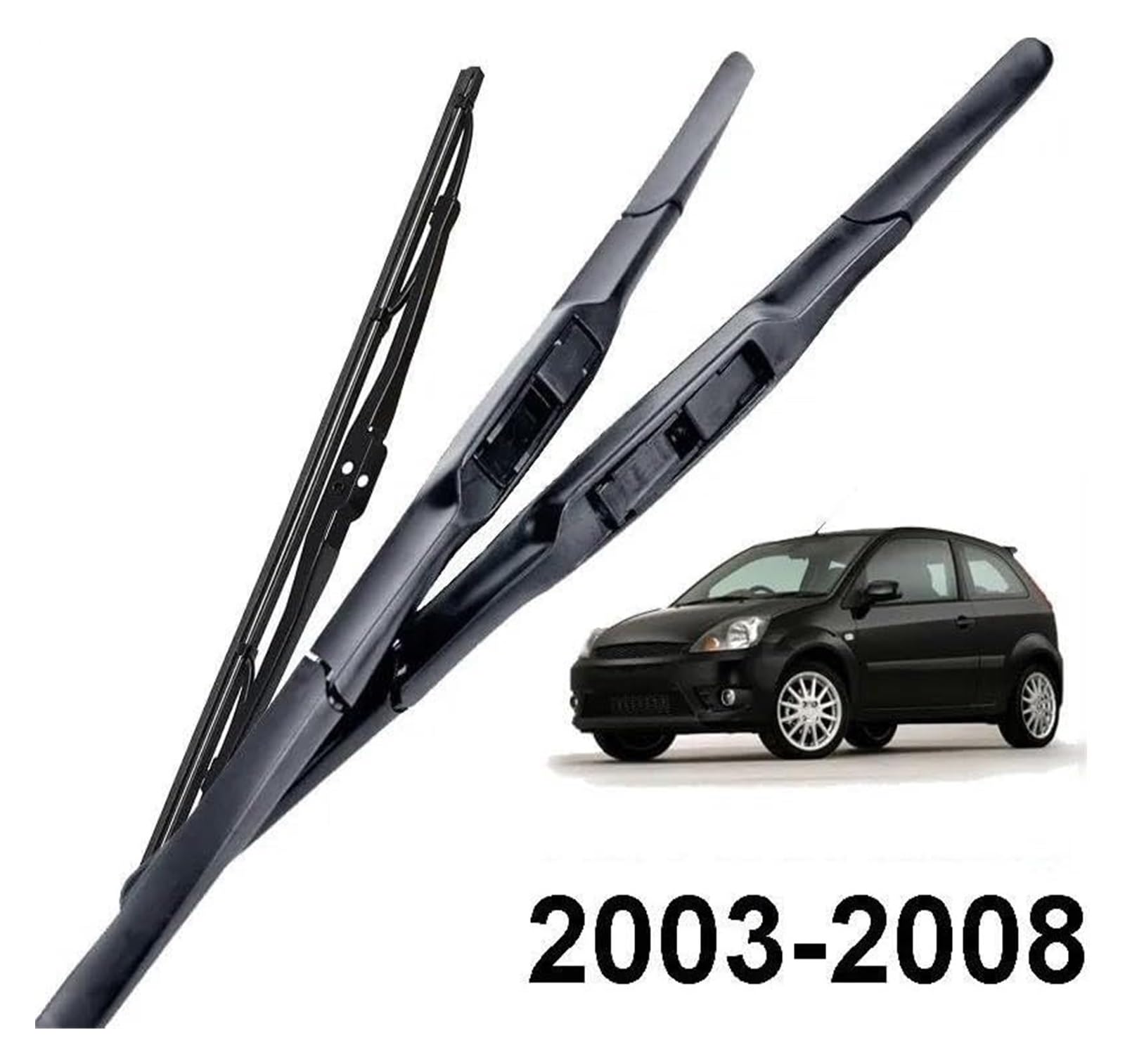 parabrezza tergicristalli Per F&ord Per Fiesta Hatchback MK5 2003-2008 Spazzole Tergicristallo Auto Anteriore Lunotto Posteriore Tergicristallo Parabrezza Spazzole Tergicristallo