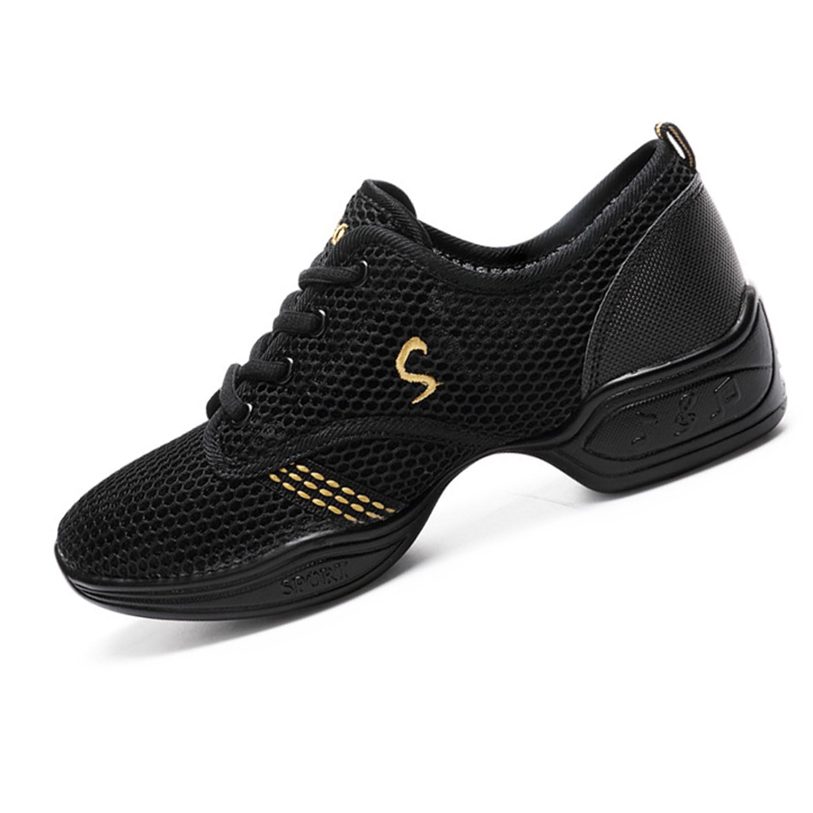 Zenithuxe Dance Trainers Shoes-Breathable Dance SneakersBreathable Air Cushion Split Sole Walking Dance Shoes Platform Shoe ，Jazz Dancing ShoesSports Outdoor Dance Shoes