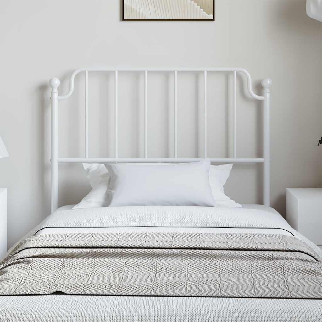 SYDE Cabecero De Metal Blanco 100 cm para Cama