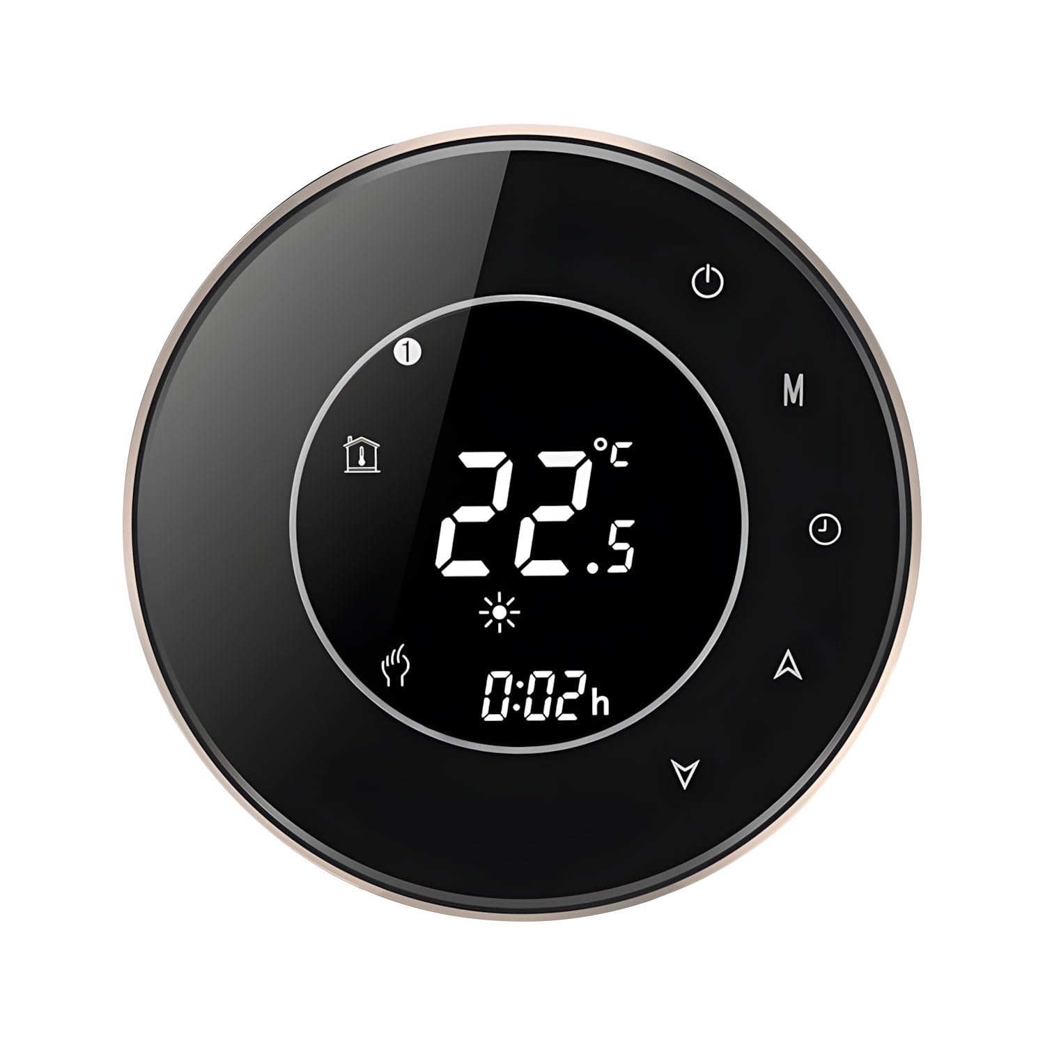 Elnwnnkc Black Intelligent Temperature Controller For Electric Floor Heating Offering Lcd Screen Security Functions And Wide Agreement Lcd