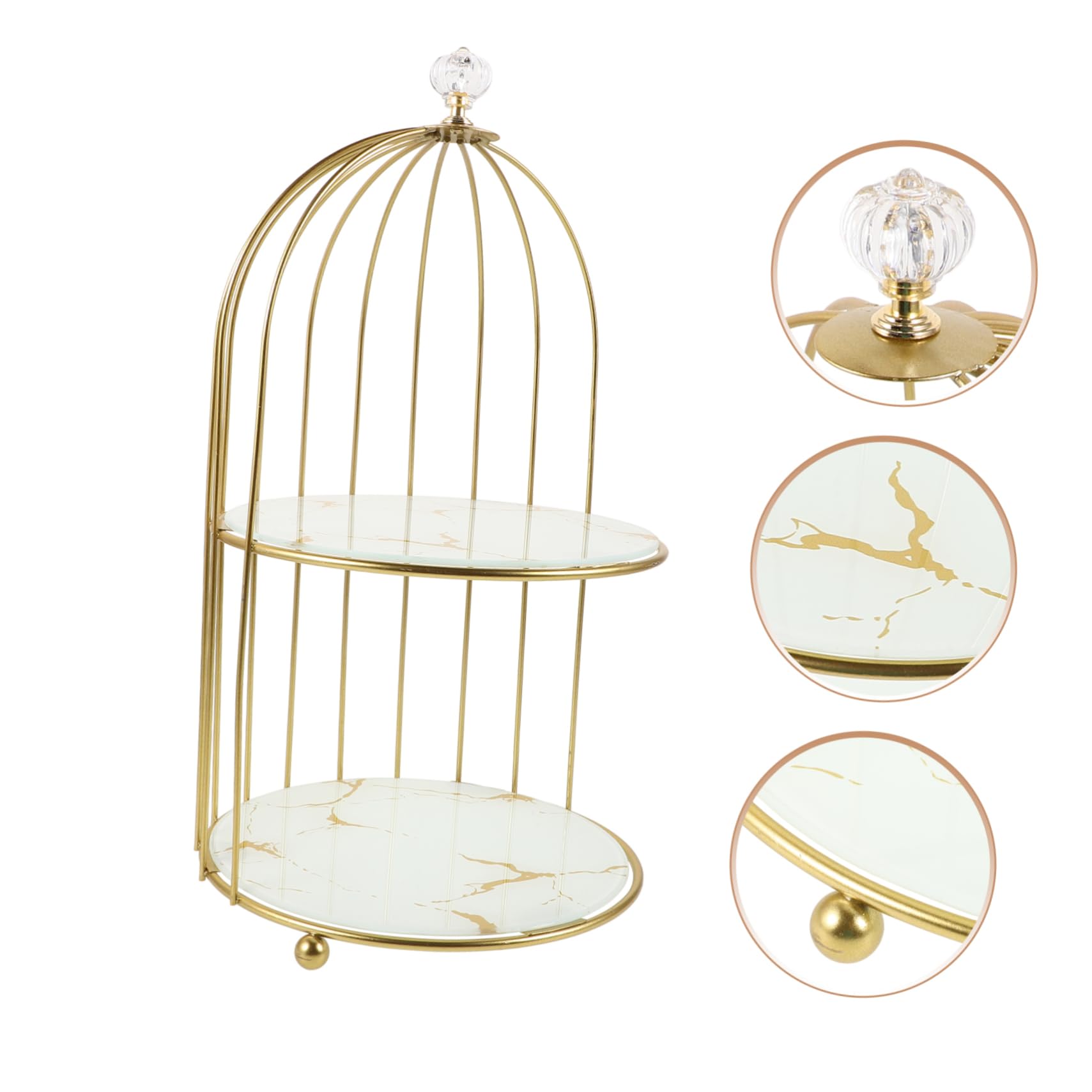 Soporte Para Pastel Forma De Jaula De Pájaros Bandeja Para Servir Expositor De Joyas Para Maquillaje Aperitivos Postres Fiestas De Bodas y Ensaladas De Frutas