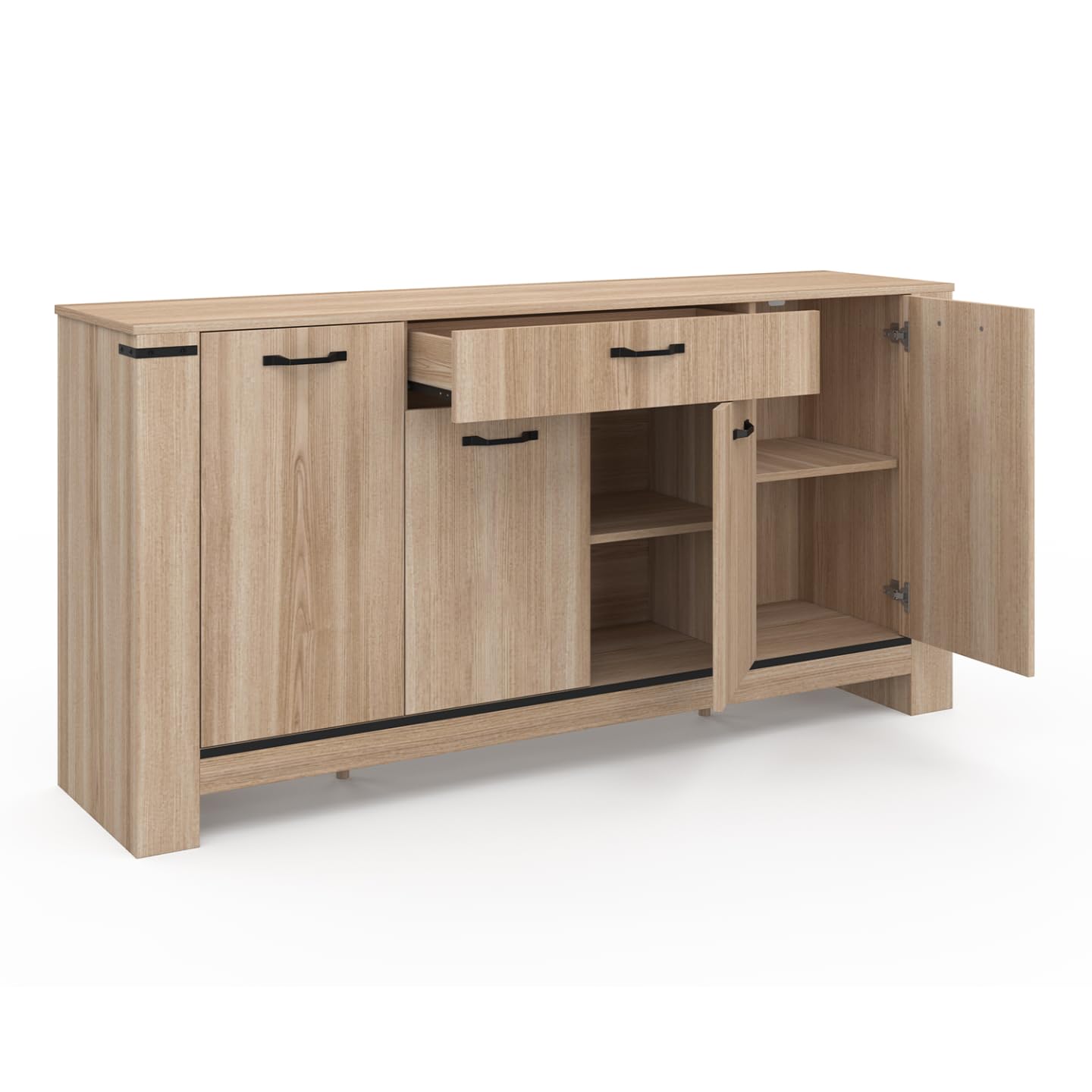IDMarket - Buffet 160 m Idaho 4 Portes avec tiroir Design Contemporain