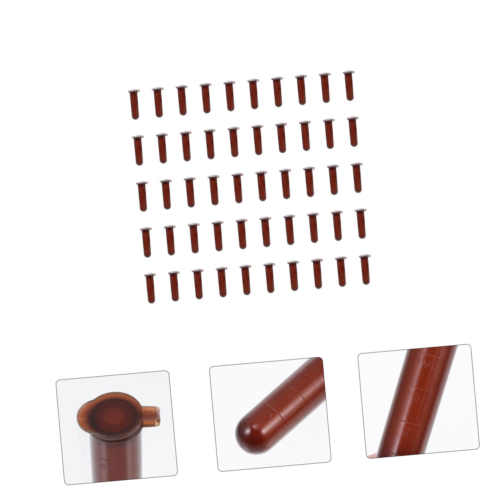 Braune Zentrifugenröhrchen 5ml mit Rundboden und Deckel, Kunststoff