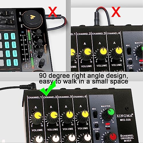 QIANRENON 90 Degree Angle TS 6.35mm to XLR Unbalanced Cable Adapter TS 1/4 Right Angle Male to XLR Male Audio Extension Cable - Image 2