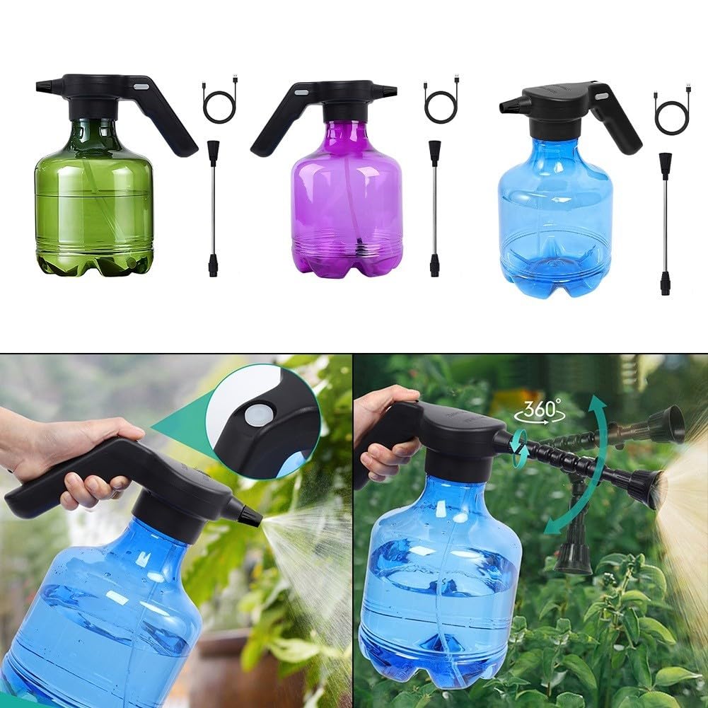 Pompa spruzzatore d'acqua portatile ad alta pressione, asta estesa, capacità 3 5L (viola)