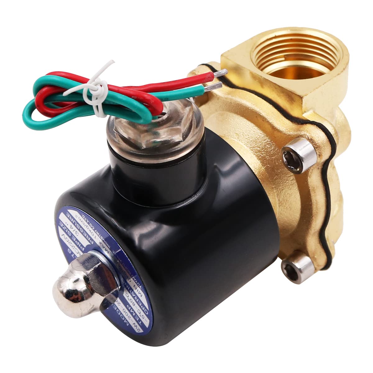 WANGCL Électrovanne Eau 220V Vanne D'irrigation Électrovanne Normalement Fermée - DN20 3/4 "Pour Air Eau Huile