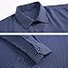 MFXQSJFS Men's Dress Shirt Long Sleeve Button Down Printed Shirt Business Casual Stretch Wrinkle-Free Shirt (US, Alpha, Large, Regular, Regular, Navy 03)