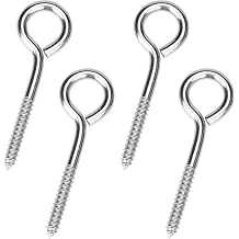 Aovchei Eye Screws, 4 Pcs 4.5 inches 304 Heavy Duty Screw Hooks