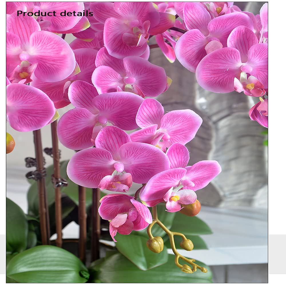 Rośliny doniczkowe Phalaenopsis, realistyczny efekt dotykowy, symulacja kwiatów pasujące wazy ceramiczne, odpowiednie na meble weselne, biurka, dekoracje domowe, A4