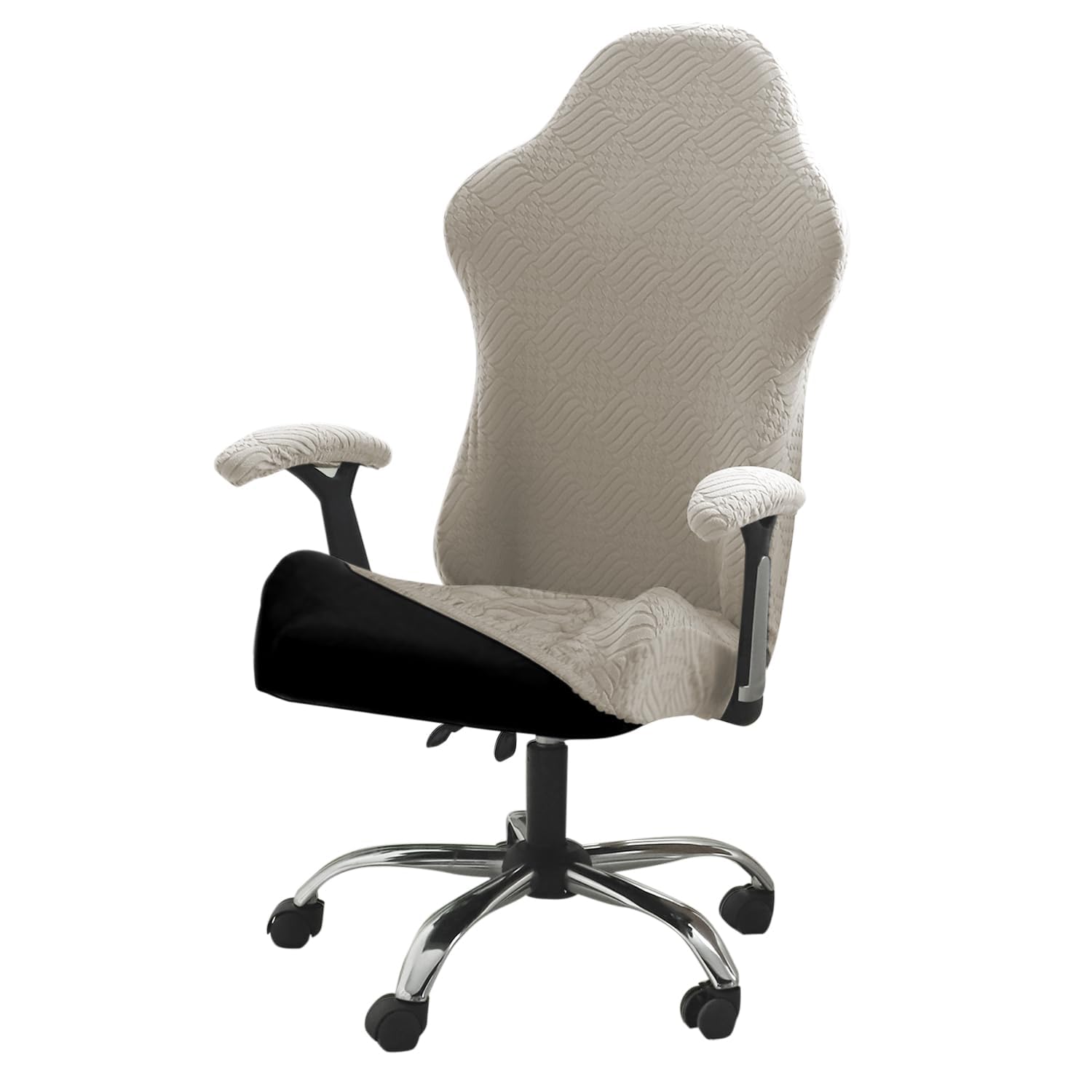 Turquoise Gaming Chair Cover - Stretchable & Revolving -9 Turquoise Gaming Chair Cover - Stretchable & Revolving -9