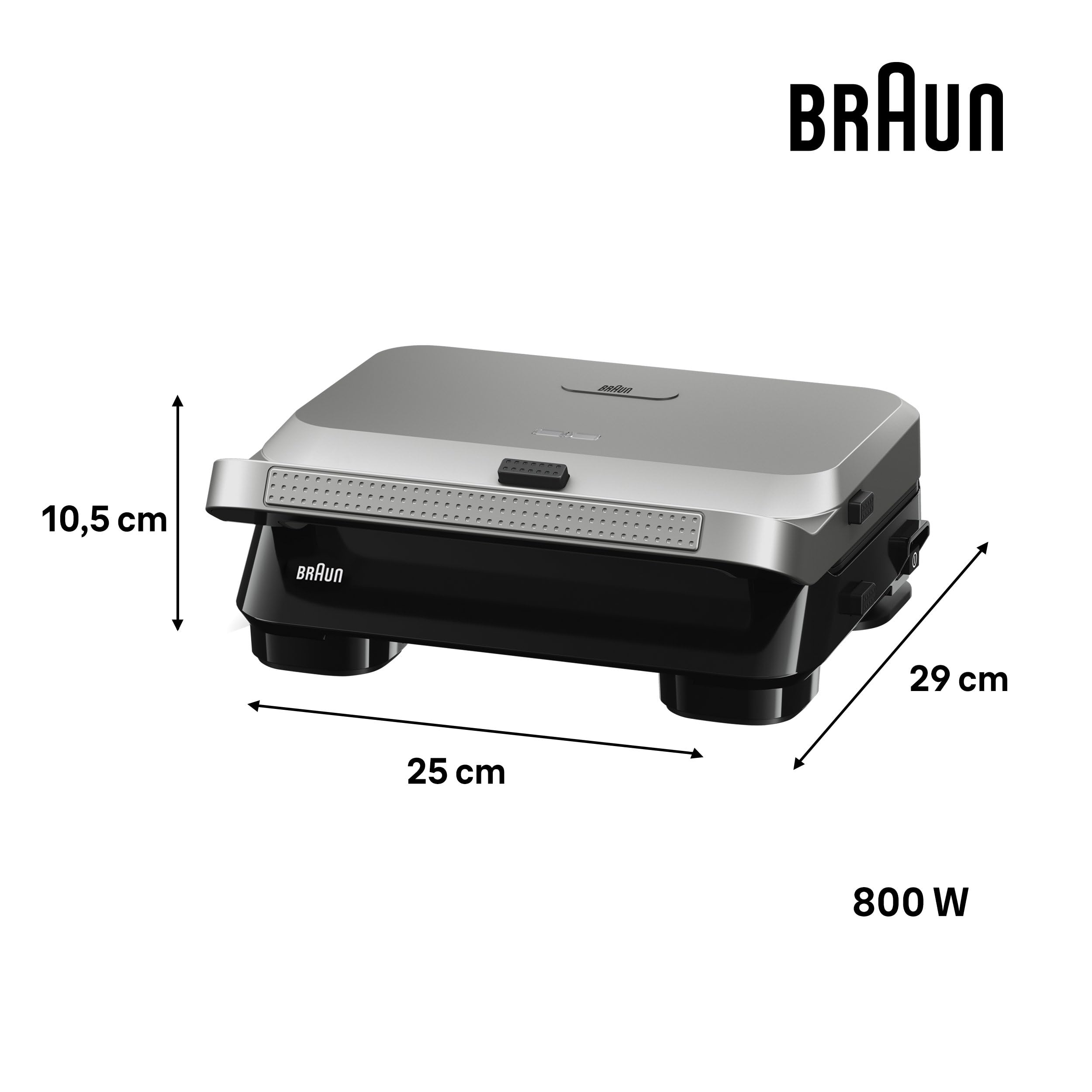 Braun SnackMaker 5 SM5005, Tostapane con Piastre per Sandwich e Cialde, Waffle M