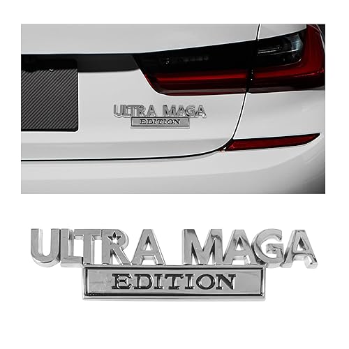 Ultra MAGA Edition Car Emblem, 3D Raised Letter Metal Fender