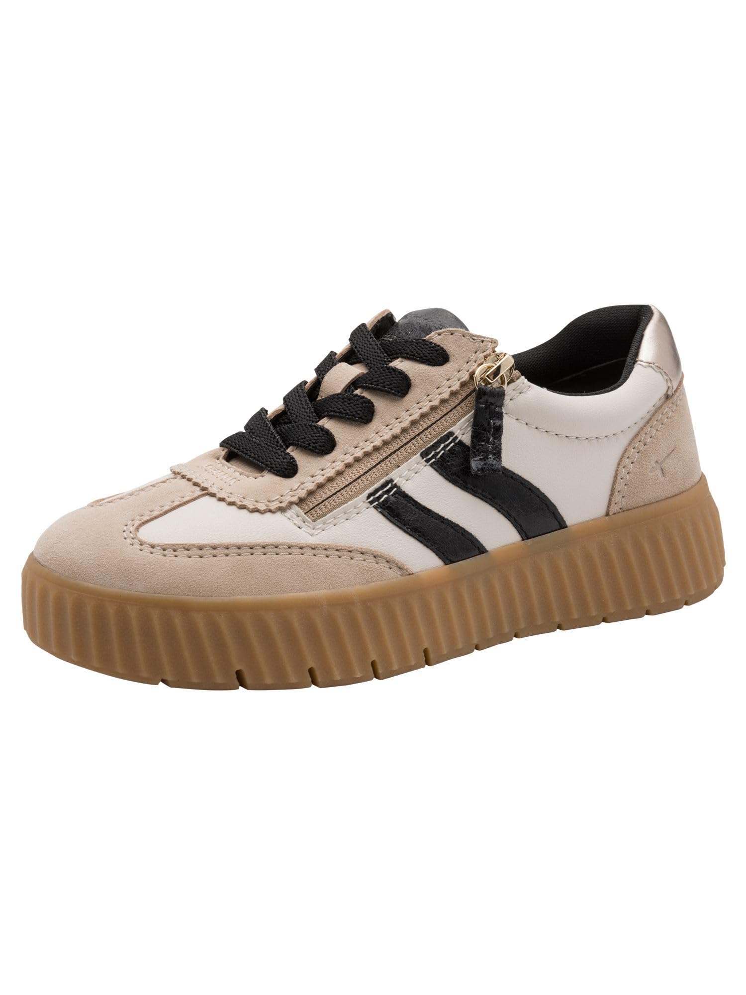 Tamaris Comfort Women's Low 8-83729-45 Trainers, Beige/Black, 40 EU
