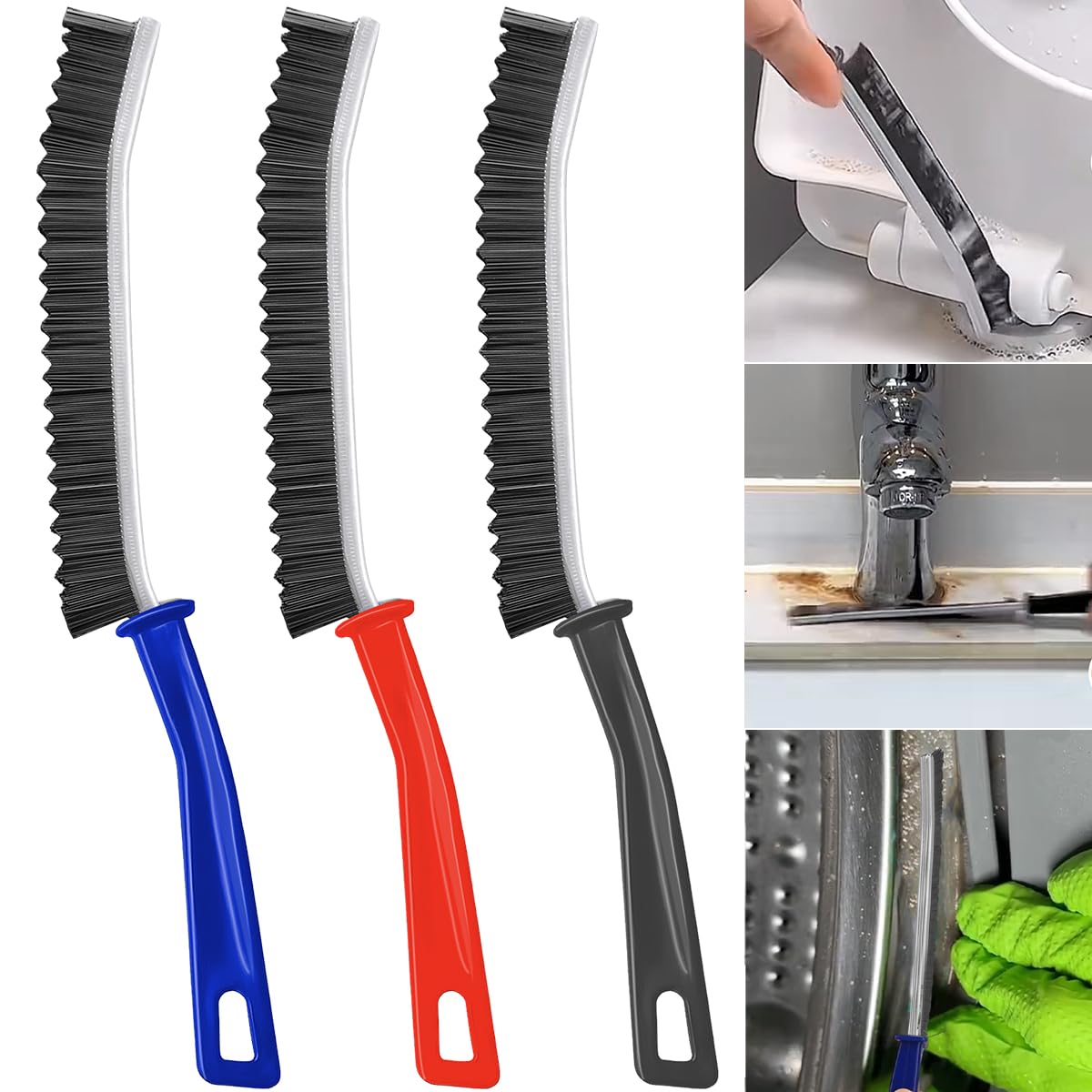 XANGNIER Hard Bristle Crevice Cleaning Brush,Multifunctional Gap Scrub Brush,Home Essentials,Bathroom Cleaner Tools for Household Use,Window,Toilet,