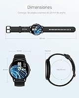 Vista 8 de AGPTEK Reloj inteligente para mujeres y hombres, reloj inteligente impermeable 5ATM para teléfonos Android e iOS, reloj de seguimiento de actividad
