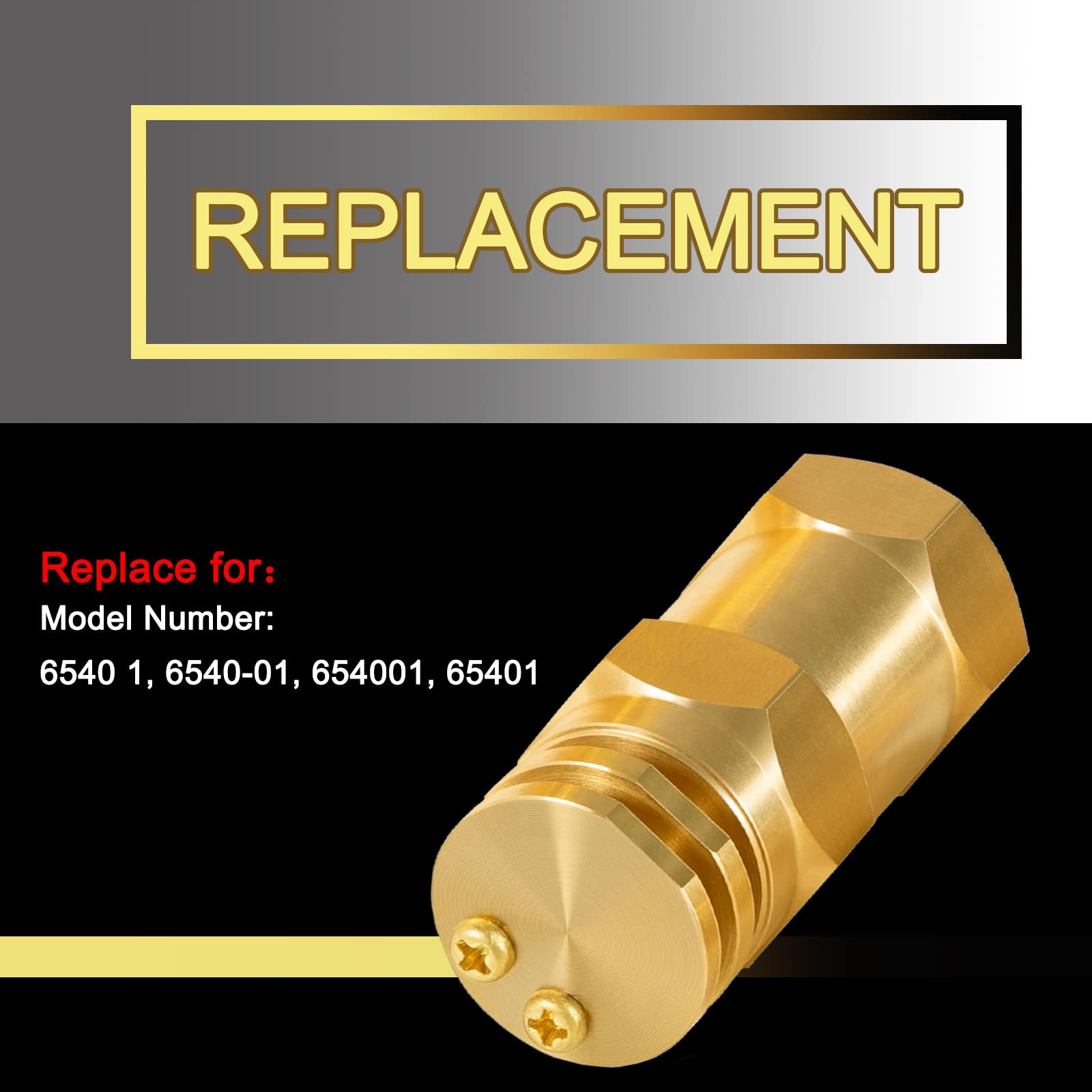 YMT Repuesto para boquilla de pulverización sin brazo 6540-1 de 1/2 pulgada FPT orificios #5 2.0 GPM 40 PSI (tapas de 90° y 180° incluidas)