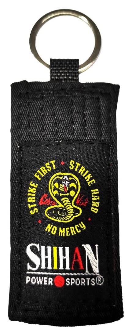 SHIHAN POWER SPORTS Key Ring Cobra Kais Cobra King Karate Kid No Mercy Strike First Black Belt keyring Martial Arts