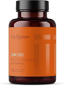 Olympian Labs DIM Supplement 100mg - Daily Capsules - Diindolylmethane for Men and Women, 100 Mg, 60 Count