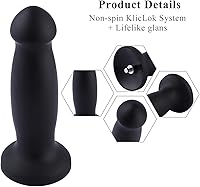 Vista 4 de Hismith Consolador anal vibrador de 7.28 pulgadas con 3 velocidades + 4 modos con sistema KlicLok, tapón de silicona para usuarios avanzados