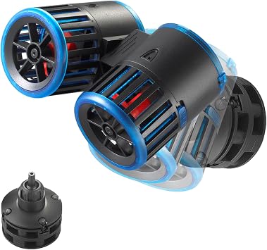 Carefree Fish Aquarium Magnetic Dual Powerheads 8W 1800Gph for 525Gal Fish Tank Wave Maker Quiet and Strong Submersible Water Circulation Pump for Freshwater and Saltwater