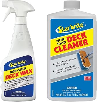 STAR BRITE Non-Skid Deck Wax Spray + Non-Skid Deck Cleaner 32 OZ