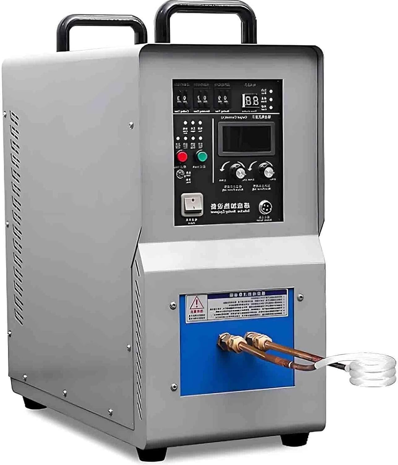 15KW High Frequency Induction Heating Machine,30-100KHz Industrial Induction Heater Furnace, Single Phase 220V,Induction Brazing Heat Melting Welding Quenching Annealing Forge Tool