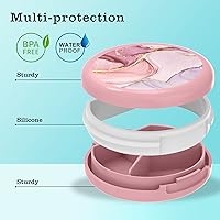 Vista 4 de Serfeymi - Pastillero pequeño con 3 compartimentos, pastillero portátil para bolso o bolsillo, estuche compacto y mini para viajes - Adecuado